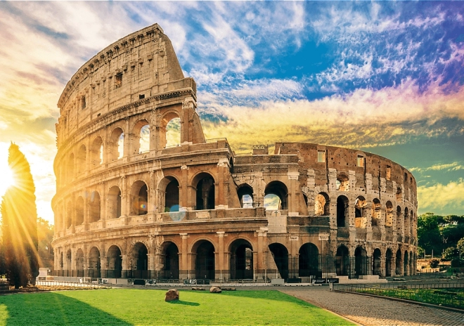 Trefl 2-in-1 Puzzle Set Colosseum Rome Italy 1000 Pieces with Glue