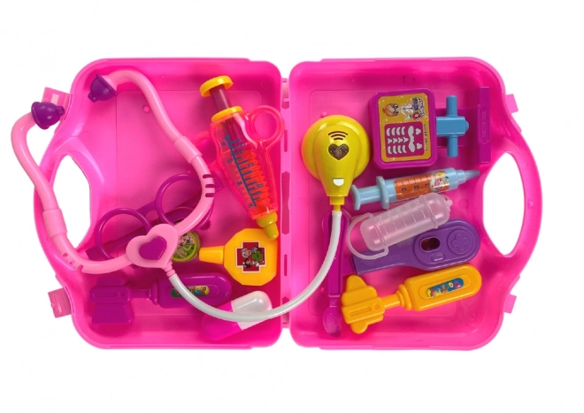 Children's Doctor Playset in Pink Case with Stethoscope