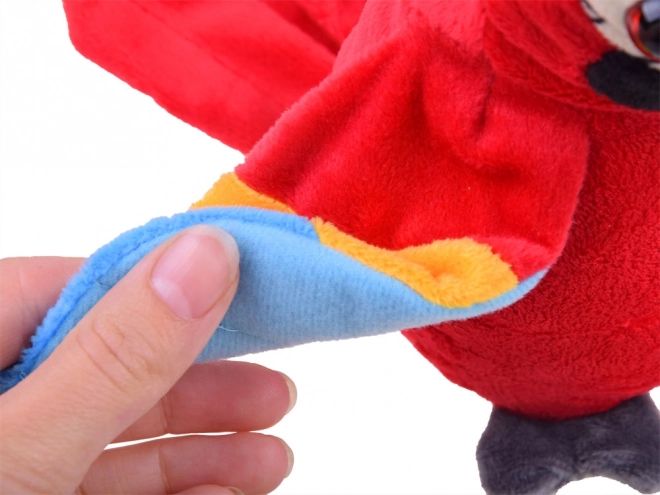 Colorful Talking Plush Parrot – red