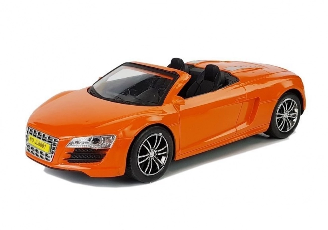 Friction-Powered Convertible Orange Car 1:18