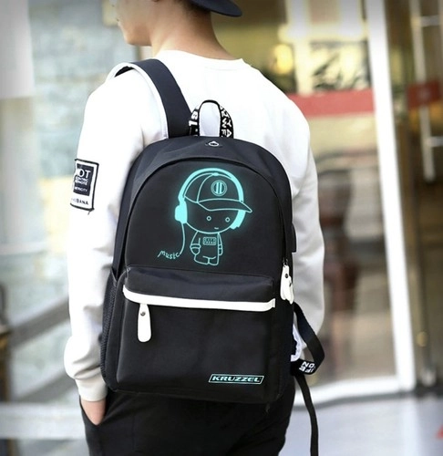 Reflective Backpack with USB by Kruzzel