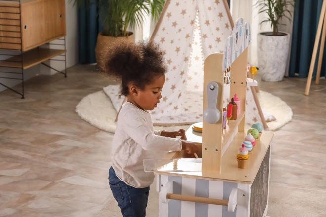 Wooden Ice Cream Trolley