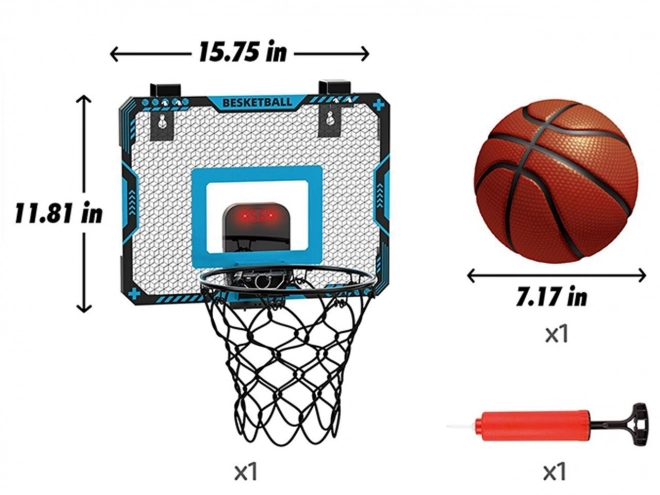 Basketball Hoop with Ball and Pump