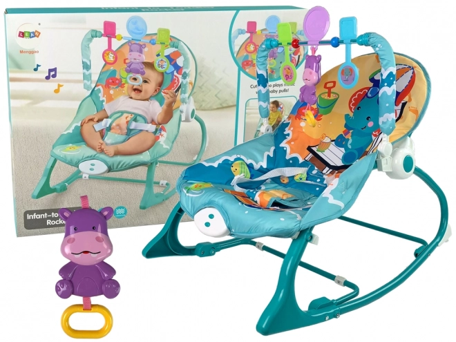 Mint Baby Rocker and Chair 2-in-1 with Sounds and Vibration