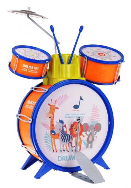 Colorful Safari Drum Set for Kids