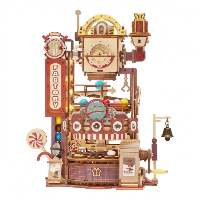 Rokr Chocolate Factory Marble Run with LED Lights