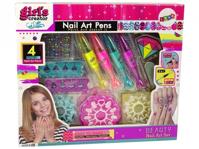 Nail Art Kit with Nail Polish and Pens