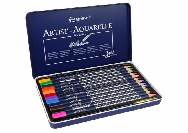 Watercolor Pencil Set in Metal Case