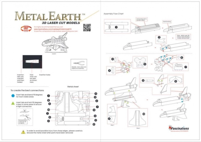 Metal Earth 3D Puzzle Atlantis Space Shuttle