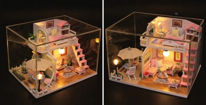 2kids Toys Miniature Pink Dollhouse