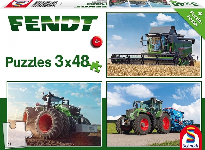 Fendt Tractors Puzzle Set 3x48 Pieces