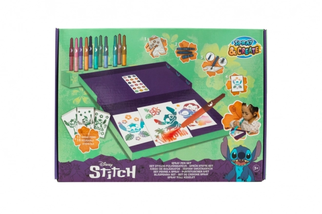 Festőkészlet spray filcekkel Stitch