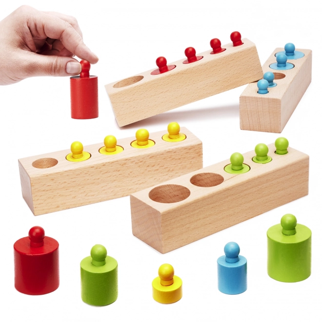 Colorful Montessori Wooden Cylinders