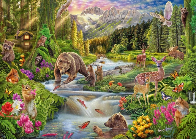 Wild Nature: Edge of the Forest 1000 Piece Puzzle