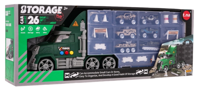 Military Truck Set with Launcher and Toy Cars