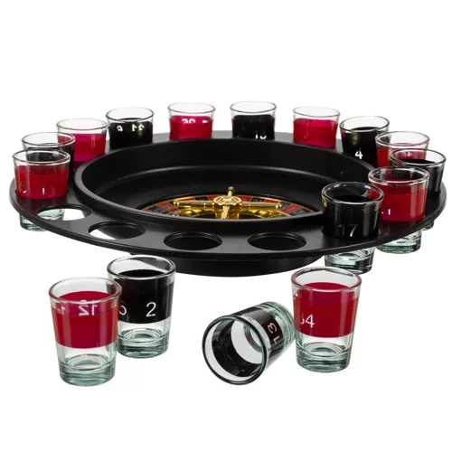 Alcohol Roulette Set with Shot Glasses