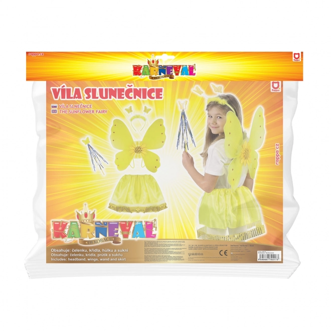 Sunflower Costume with Wings for Girls