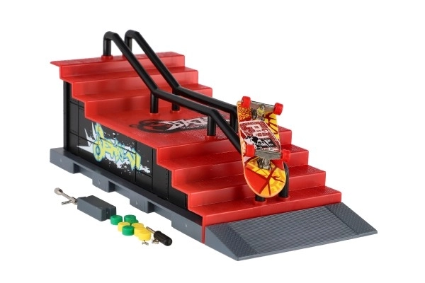 Fingerboard gördeszka rámpával játékszett