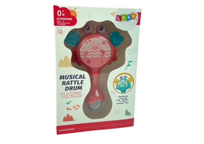 Musical Crab Rattle Drum with Lights for Children