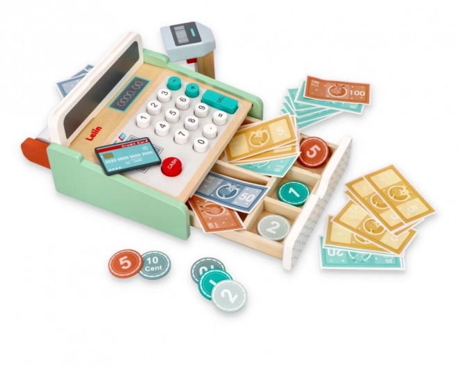 Wooden Pastel Cash Register Toy