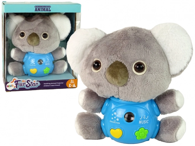 Interactive Grey Koala Projector Toy