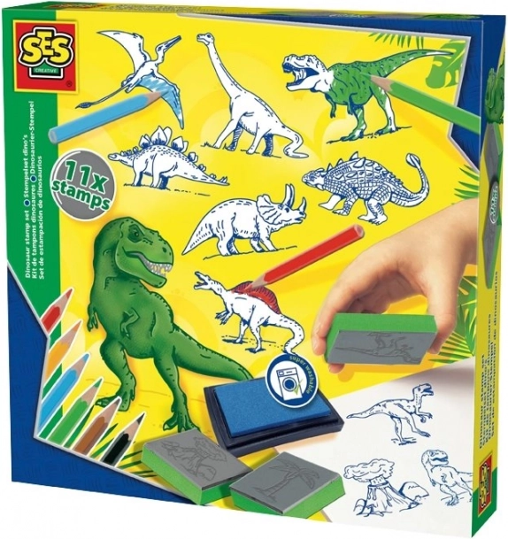 Kreativni komplet žigov – dinozavri