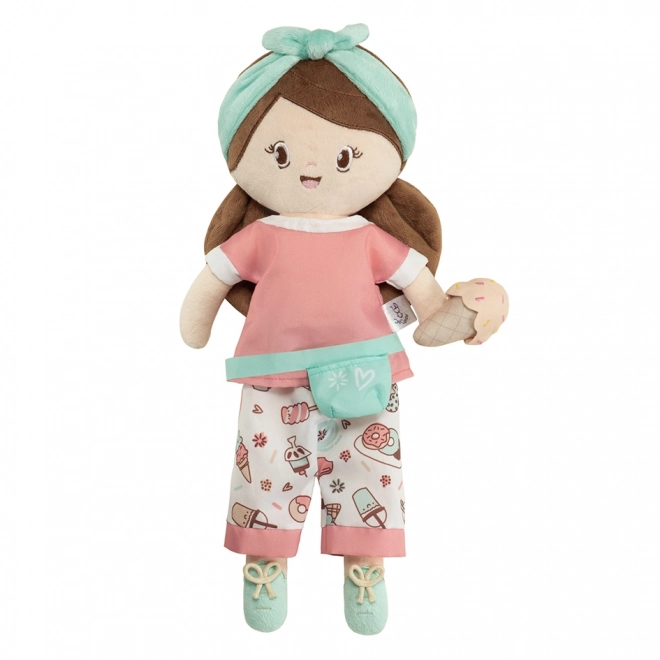 Sweet Plush Doll with Cradle