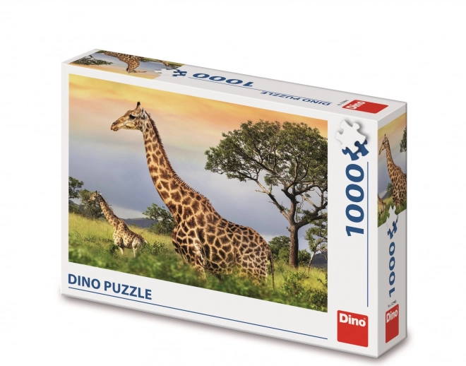 Dino Puzzle Giraffe Family 1000 Pieces