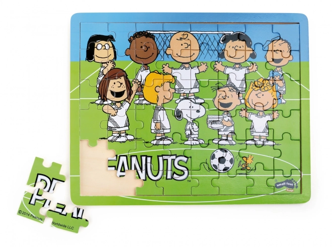 Small Foot Wooden Puzzle Peanuts Soccer