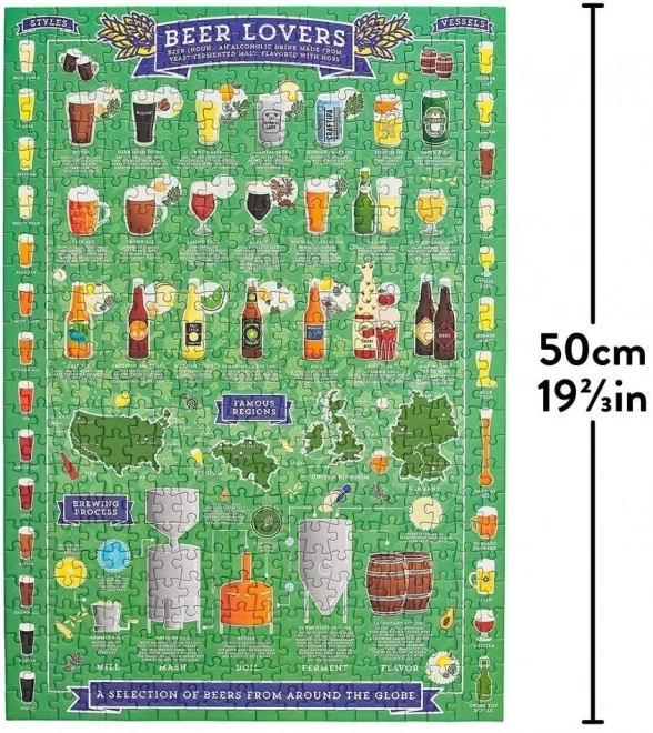 Ridley's Games Puzzle for Beer Lovers, 500 Pieces