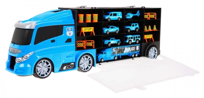 Police Truck 2-in-1 with Storage and Slide for Kids 3+