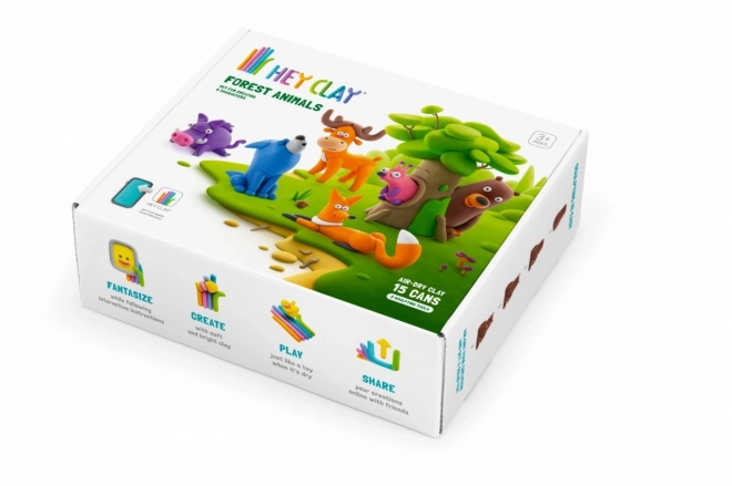 Hey Clay Forest Animals Modeling Clay Set