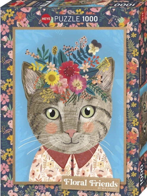 Heye Puzzle Floral Friends: Beautiful Kitty 1000 Pieces