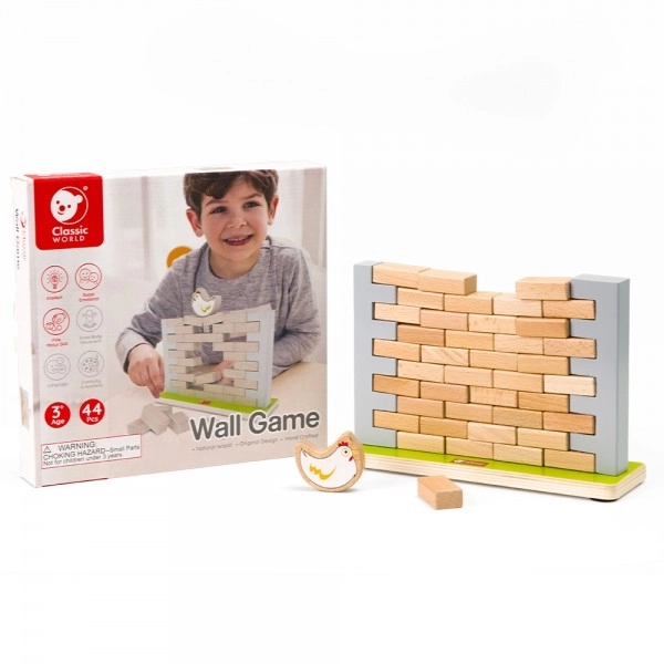 Wooden Brick Wall Game