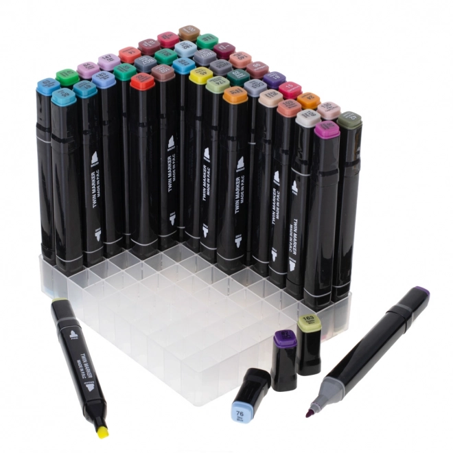 Double-Sided Alcohol Markers Set with Case and Stand