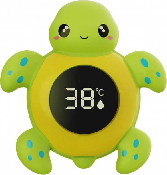 Children's Bath Thermometer Turtle 2-in-1 for Measuring Water and Room Temperature