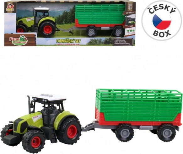 Traktor z odklopnim priklopnikom z lučjo in zvokom