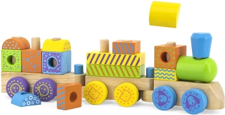 Trenino di legno per lo sviluppo della creatività