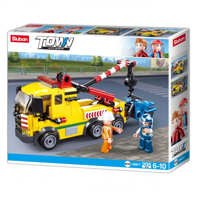 Tow Truck with Motorcycle Set by Sluban