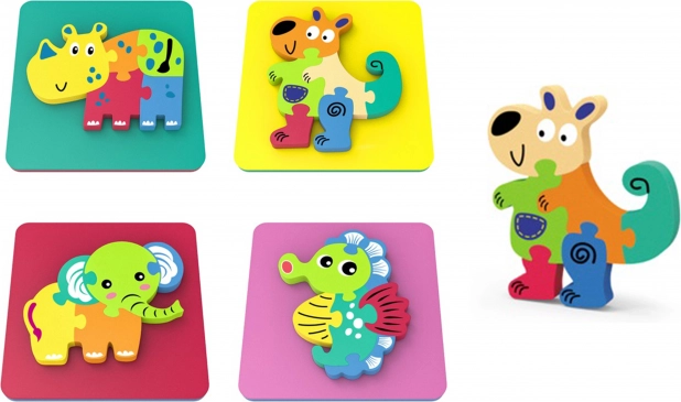 Puzzle animali in schiuma 14x14 cm