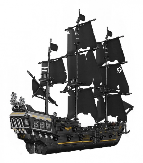 Pirate Ship Building Blocks Black Sail Set