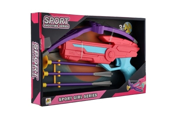 Pink Toy Crossbow Set with Suction Cup Arrows