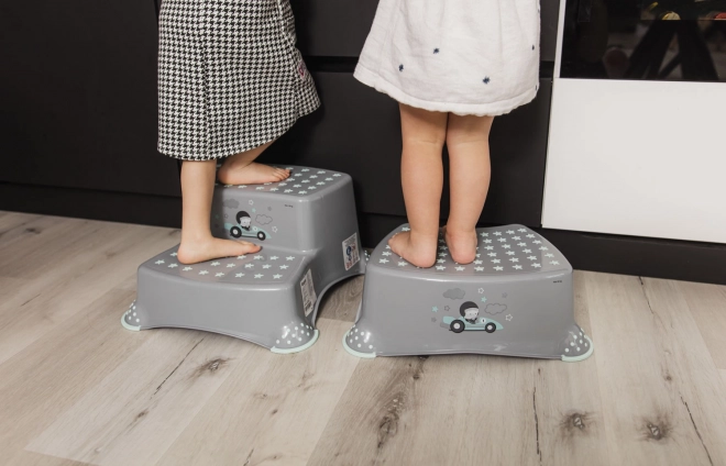 Unicorn Step Stool Grey/Pink