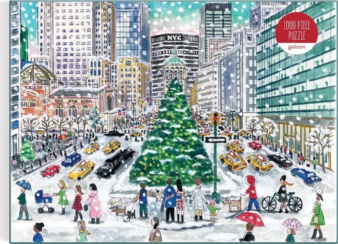 Galison Park Avenue Snowfall 1000 Piece Puzzle