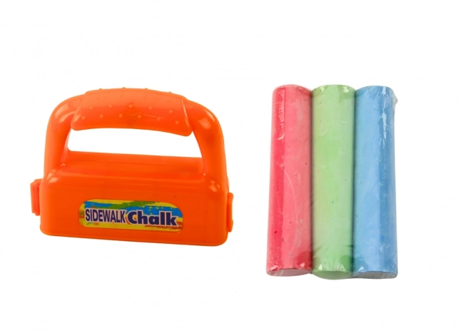 Sidewalk Chalk Set with Handle - Orange