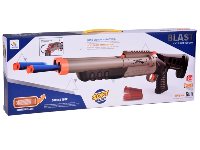 Large Toy Double Barrel Shotgun with Foam Darts