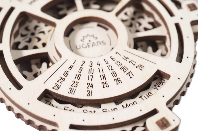 Ugears 3D Wooden Mechanical Puzzle Calendar