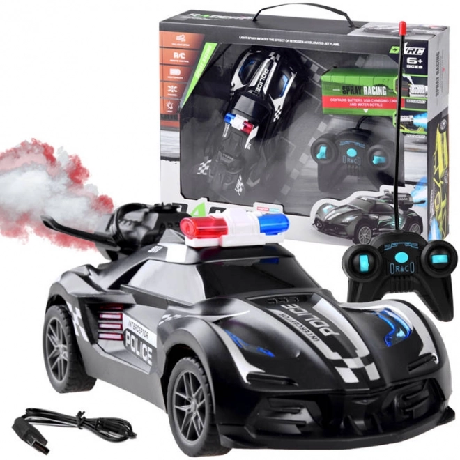 Remote Control Police Car with Smoke and Light Effects