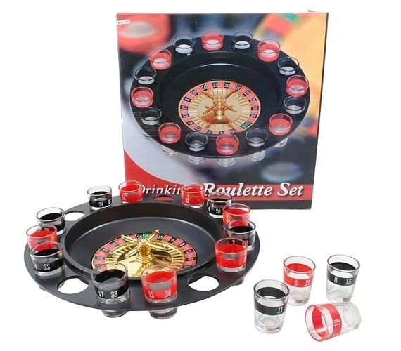 Party Roulette Game Set with Shot Glasses