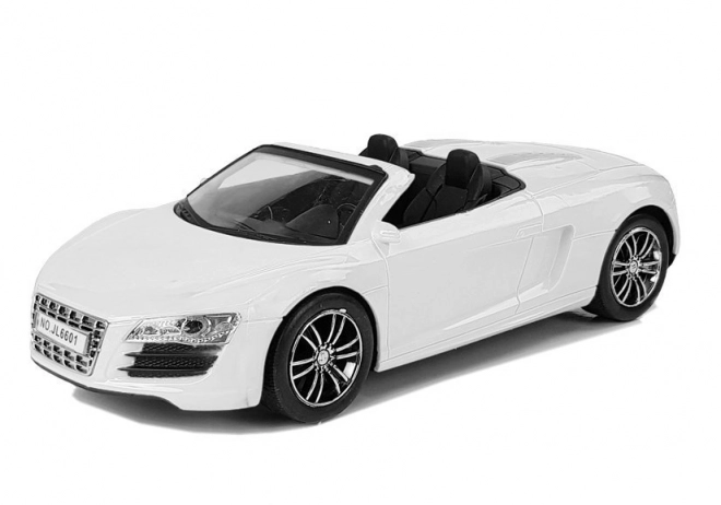 Convertible Toy Car with Friction Drive White 1:18